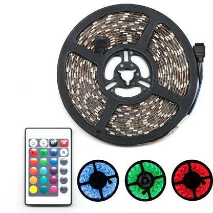 Fita Led Rgb 5050 [Rolo 5m + Controle + Fonte]