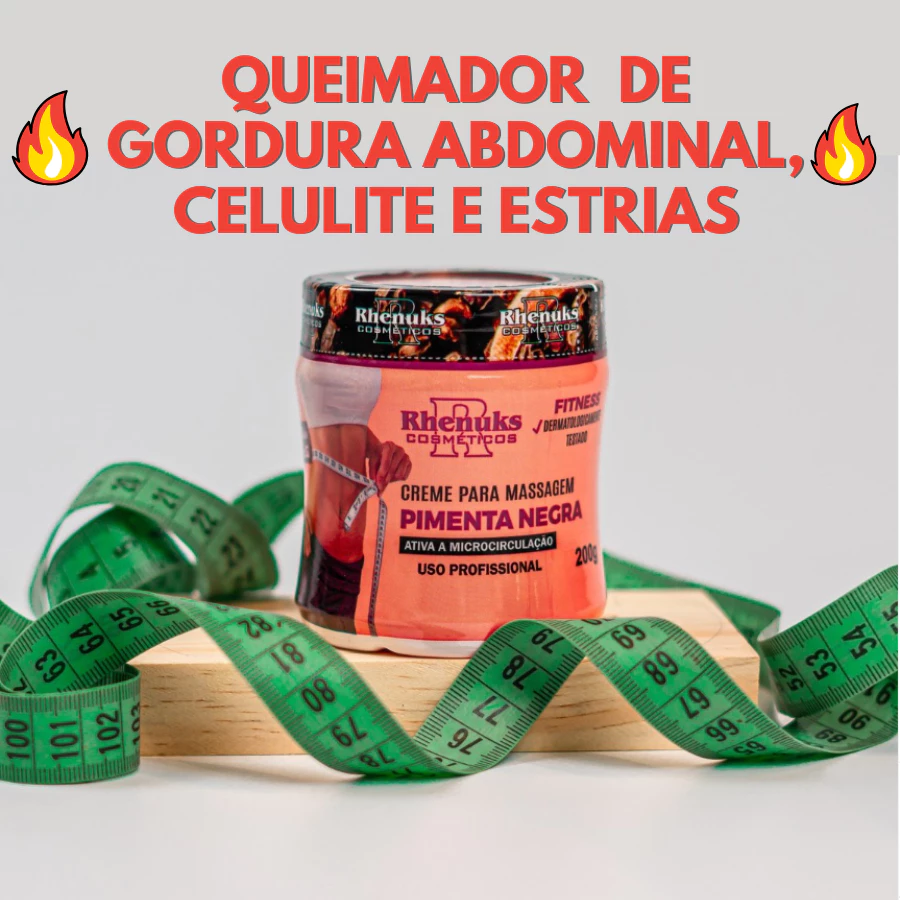 Creme Pimenta Negra 200 gr - Redutor de Medidas e celulites [COMPRE 1 LEVE 3🔥]